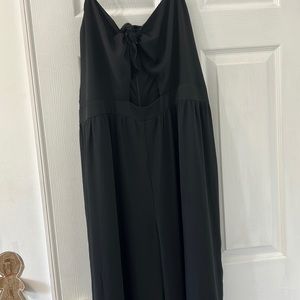 Black jumpsuit with keyhole top